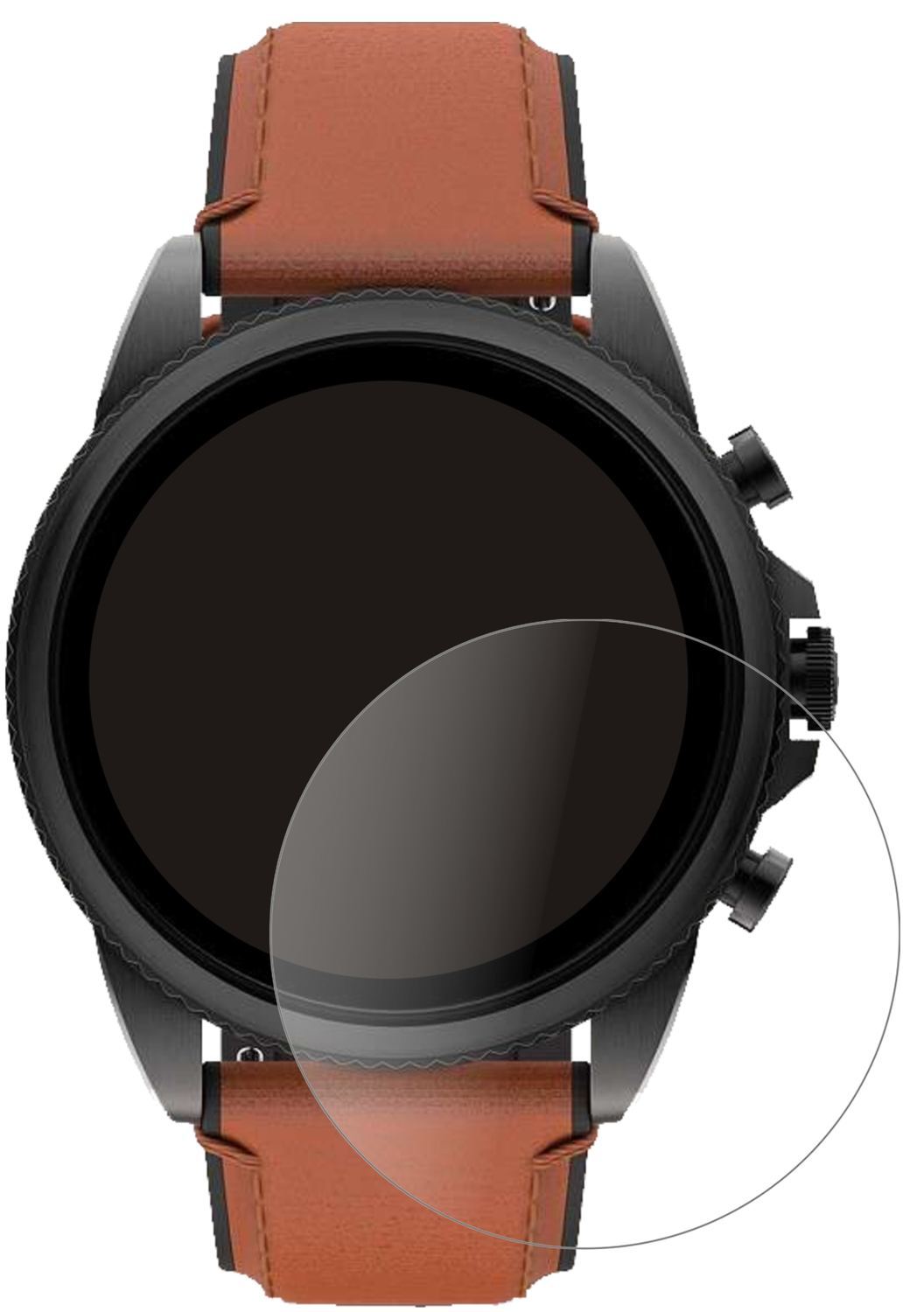 2x 9H Schutzfolie matt für Fossil Gen 6 (44 mm) Sm (2)