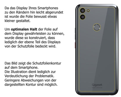 1x 9H Schutzfolie matt für Gigaset GS5 Rückseite P (3)