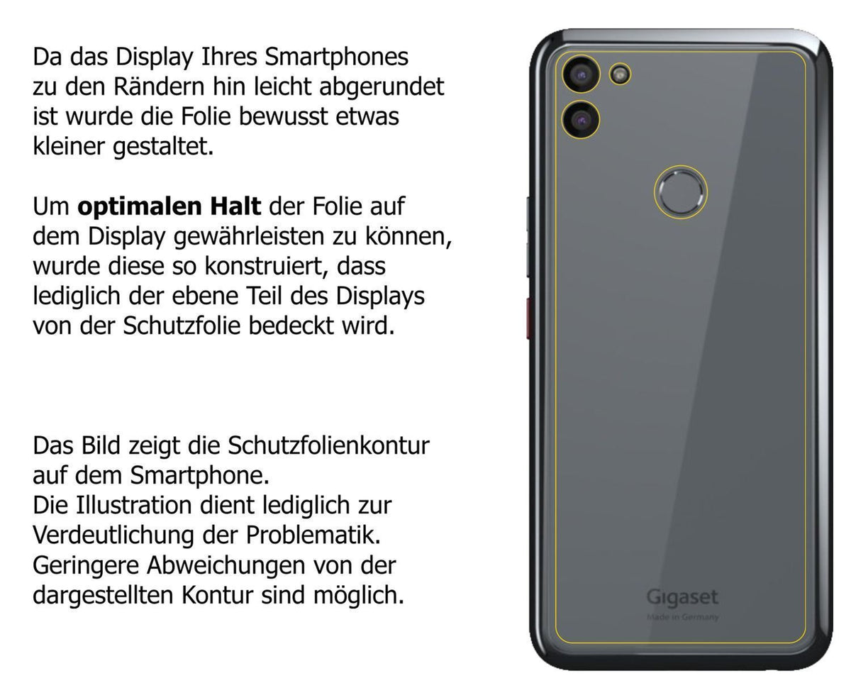 2x 9H Schutzfolie für Gigaset GS5 Rückseite Panzer (3)
