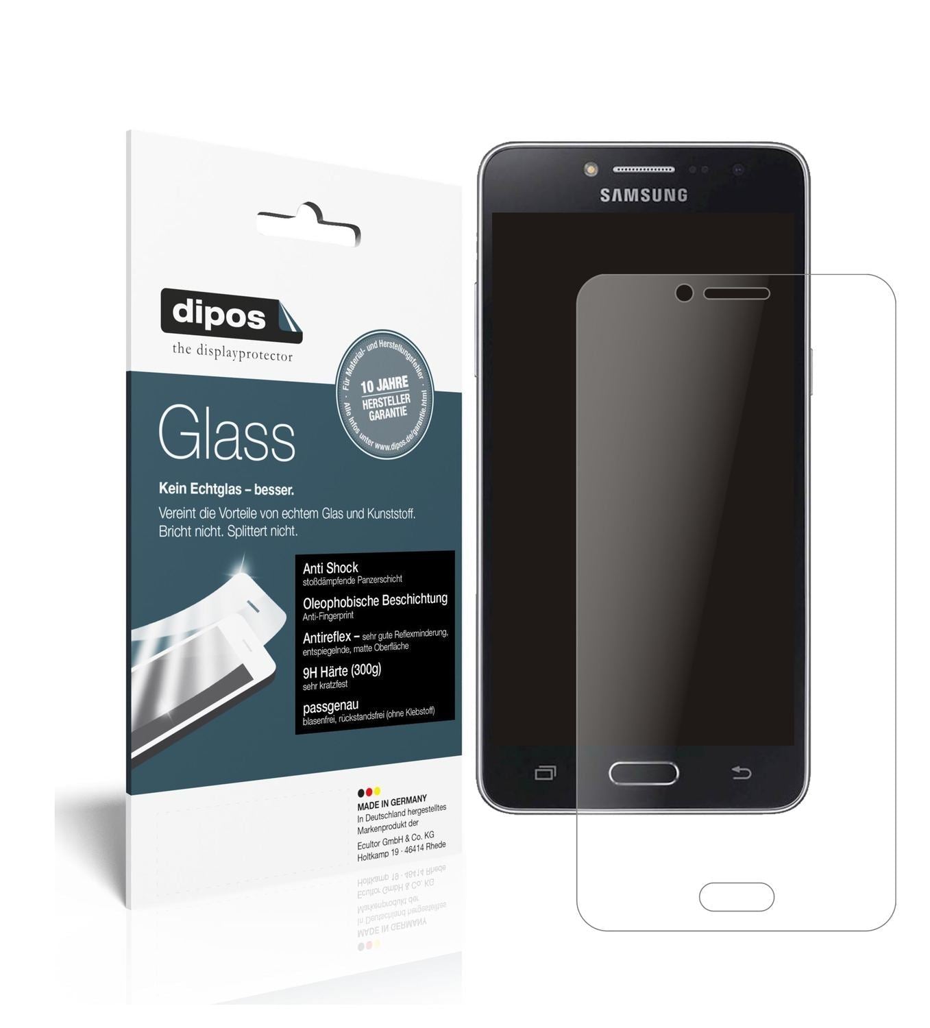 2x 9H Schutzfolie matt für Samsung Galaxy J2 Prime (1)