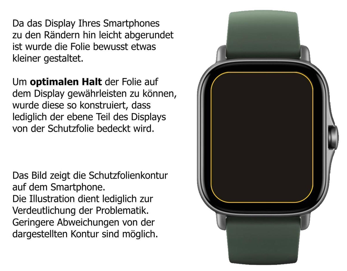 1x 9H Schutzfolie für Amazfit GTR 2e Panzerfolie (3)