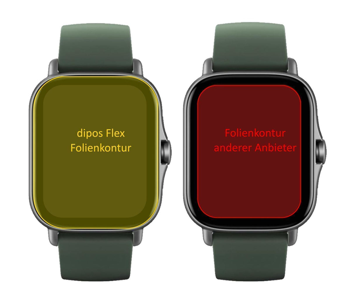 2x 3D Full Cover Schutzfolie für Amazfit GTR 2e (2)