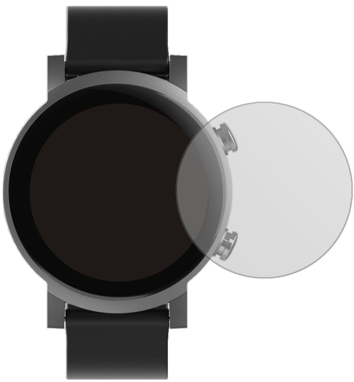 1x Schutzfolie matt für TicWatch E3 Smartwatch Dis (2)