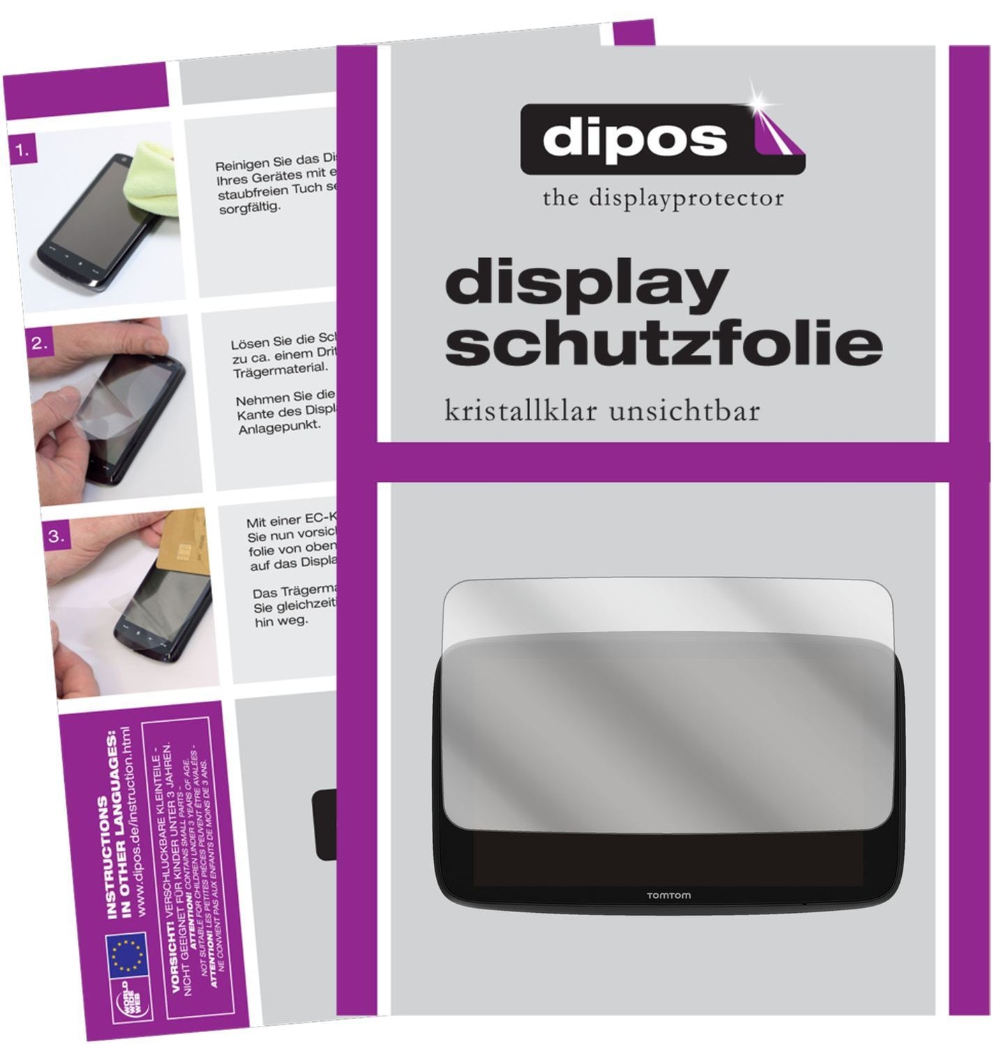 2x Schutzfolie klar für TomTom GO Discover 6 Zoll  (1)