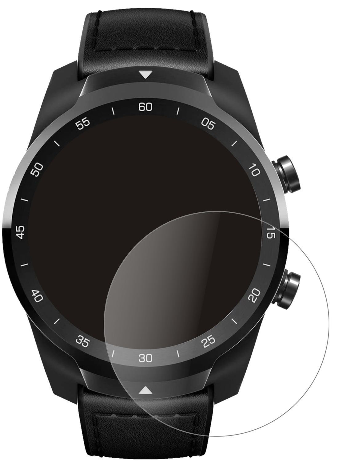 1x 9H Schutzfolie matt für TicWatch Pro S Panzerfo (2)