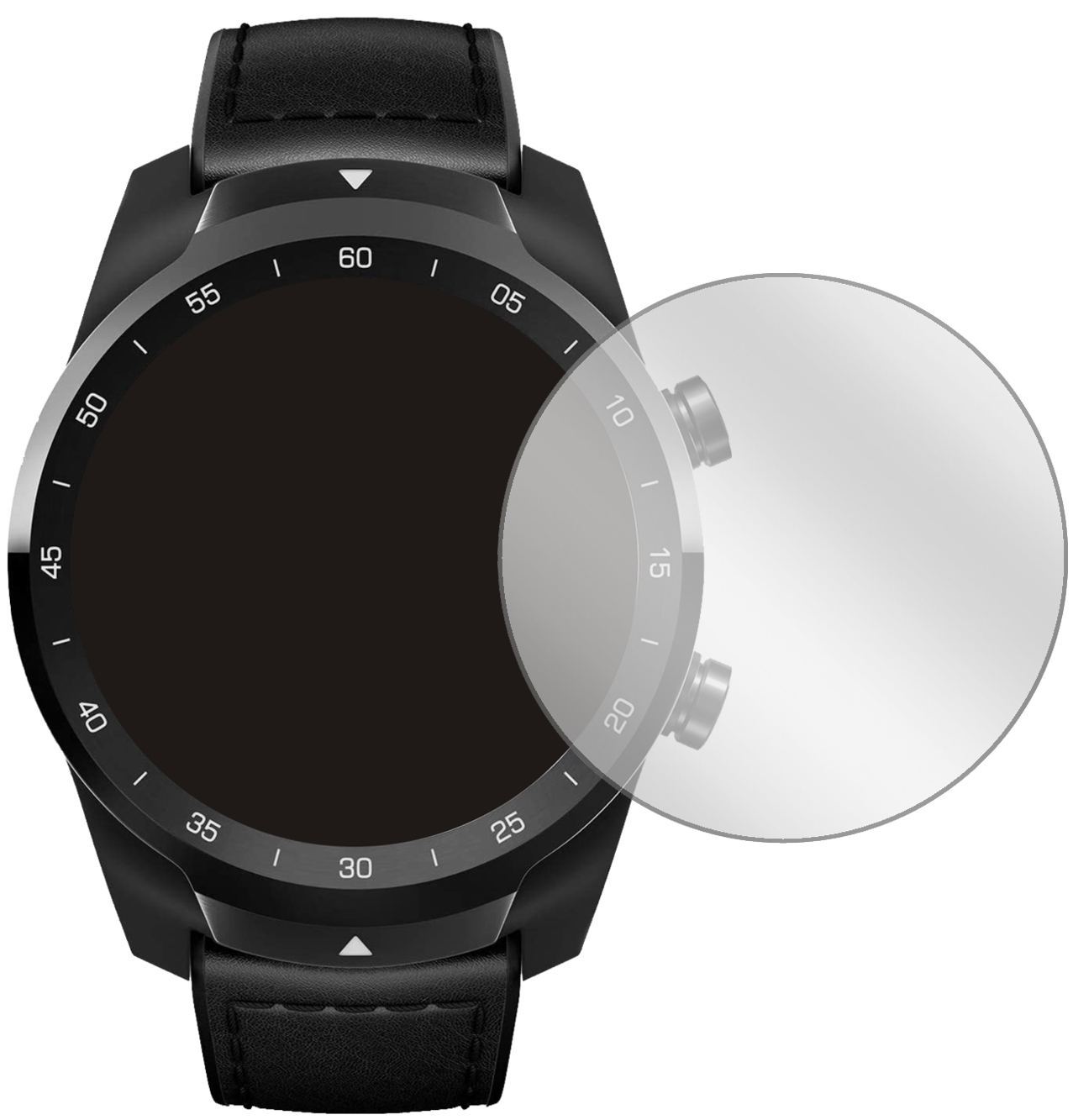 5x Schutzfolie klar für TicWatch Pro S Display-Sch (2)