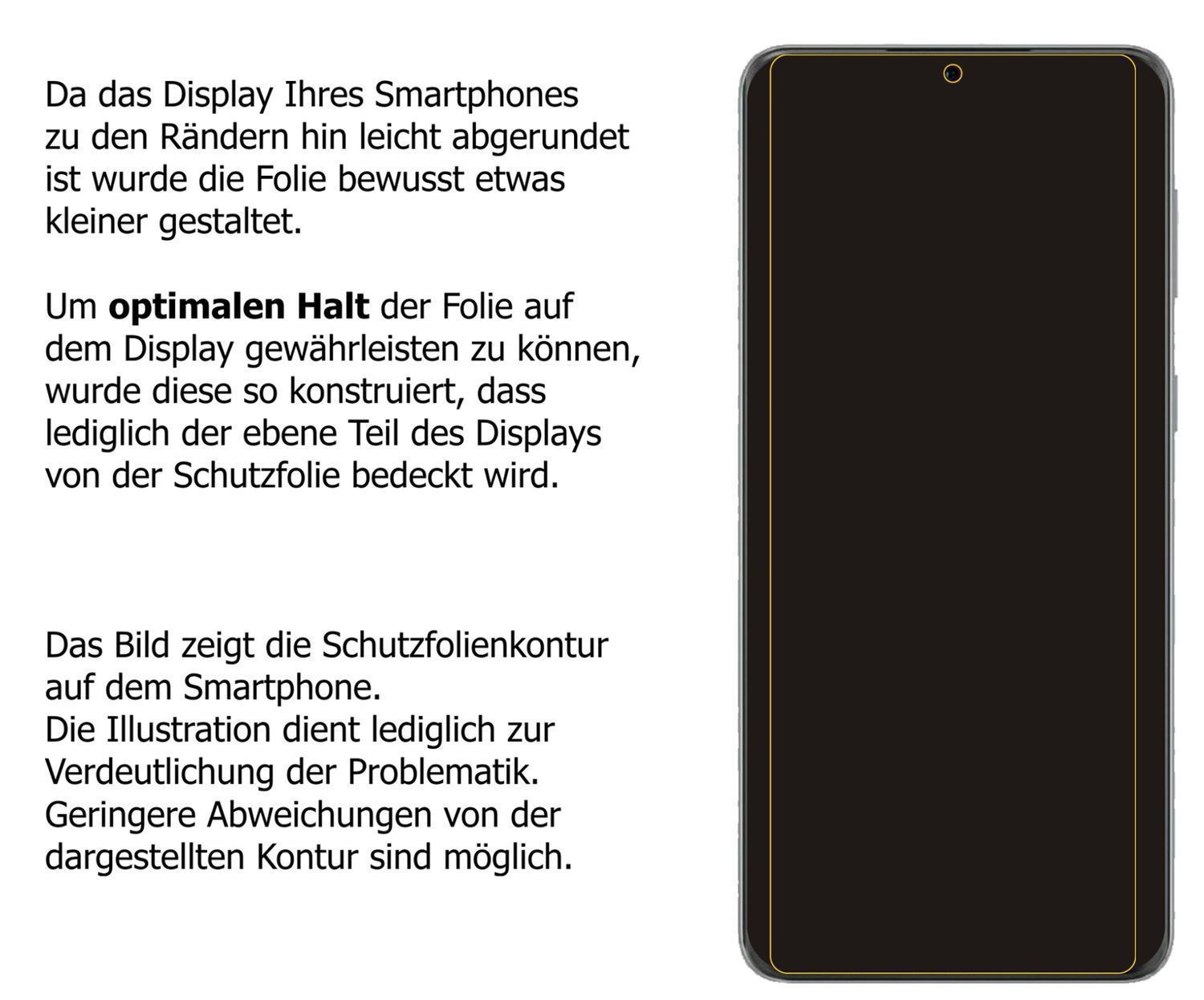 1x 9H Schutzfolie matt für Huawei P50 Panzerfolie (3)