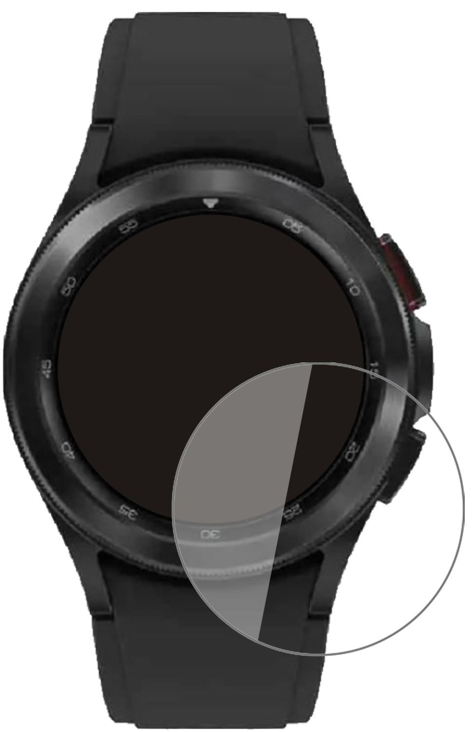 1x 9H Schutzfolie für Samsung Galaxy Watch 4 (40 m (2)