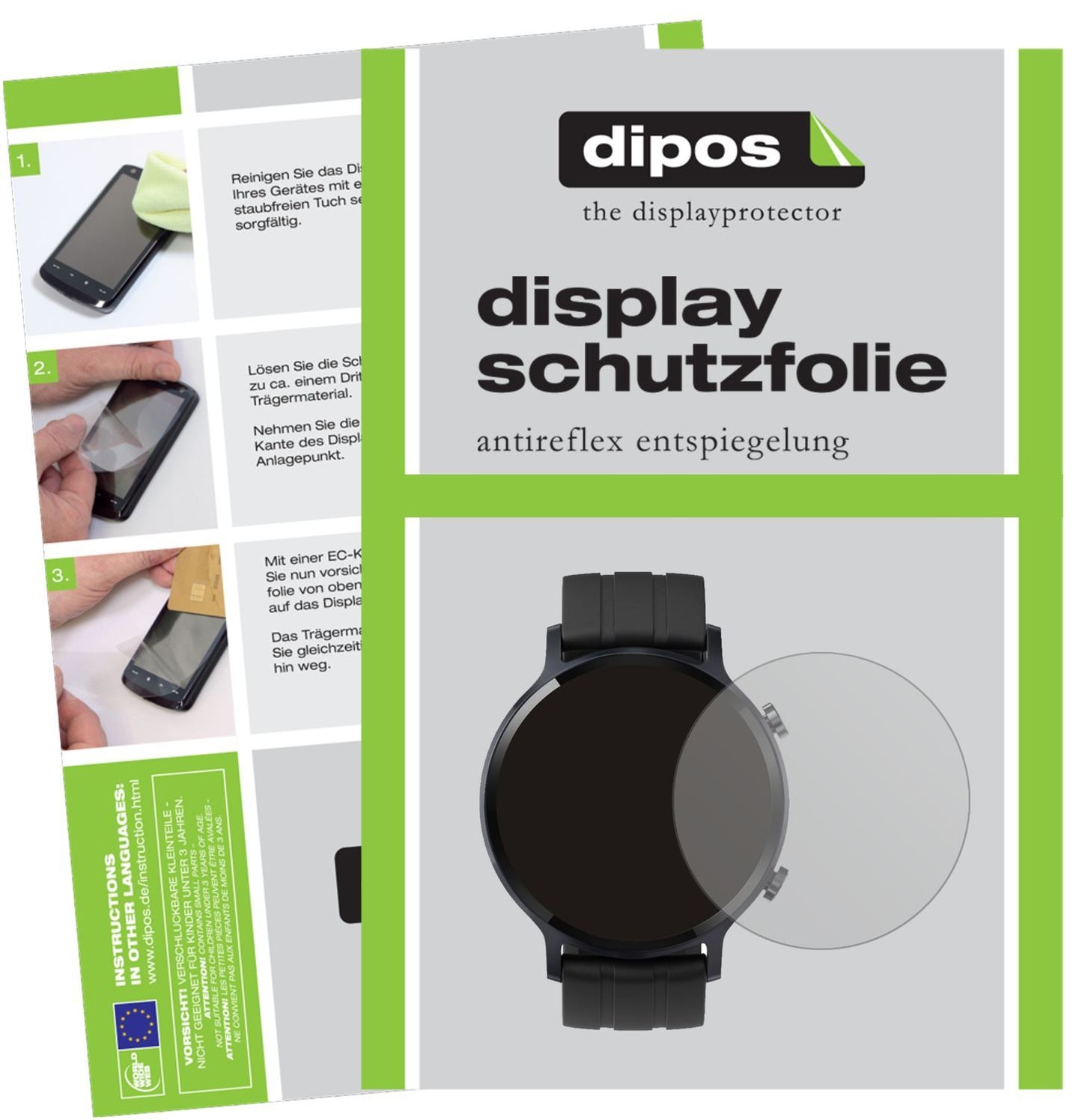 5x Schutzfolie matt für Oppo Realme Watch S Displa (1)