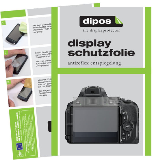 6x Schutzfolie matt für Nikon D 5600 Display-Schut (1)