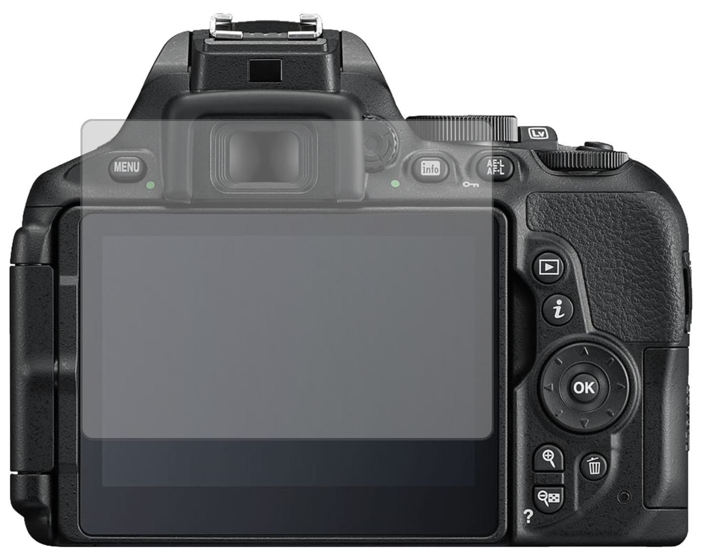 2x Schutzfolie matt für Nikon D 5600 Display-Schut (2)