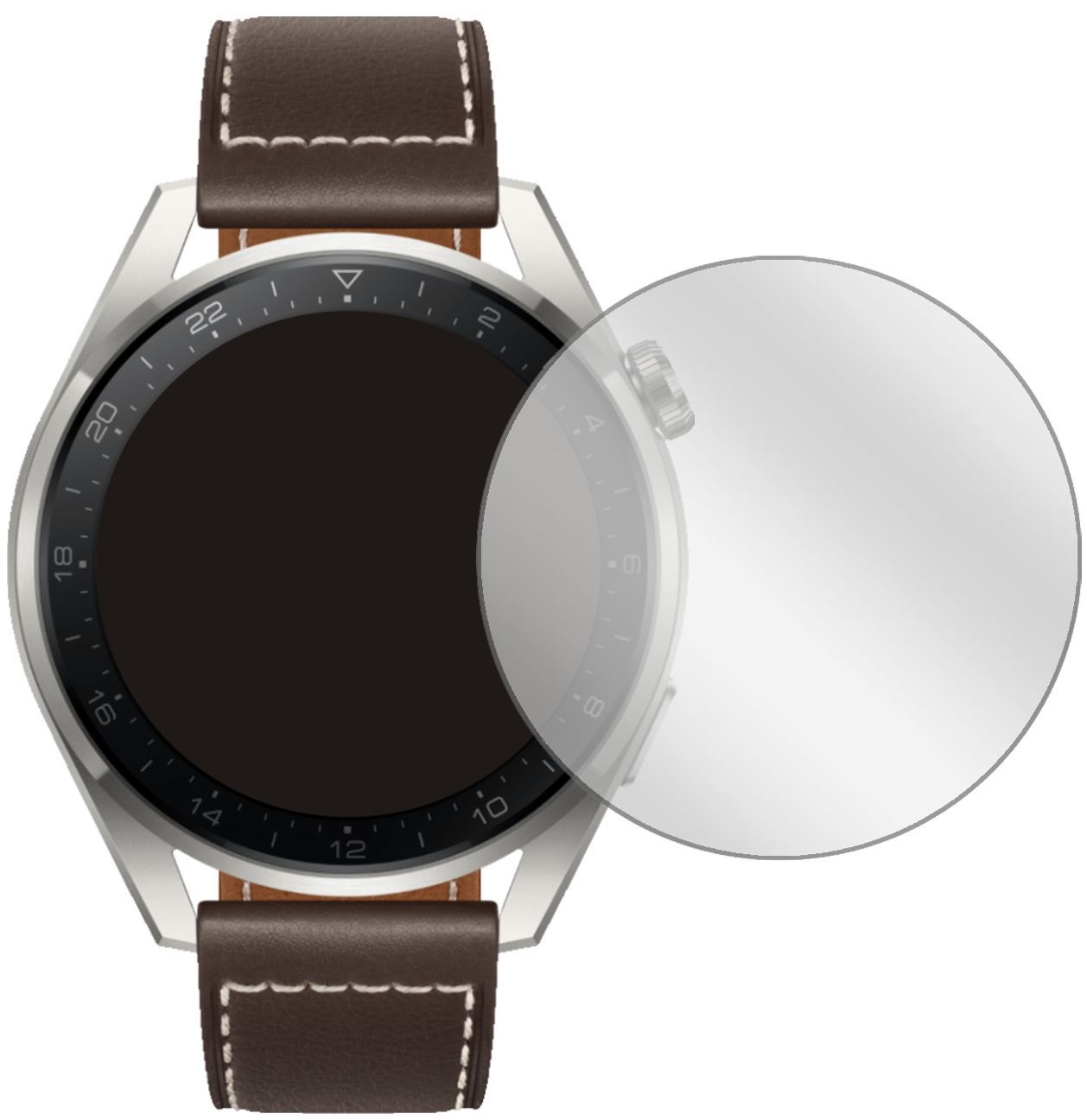 2x Schutzfolie klar für Huawei Watch 3 Pro Display (2)