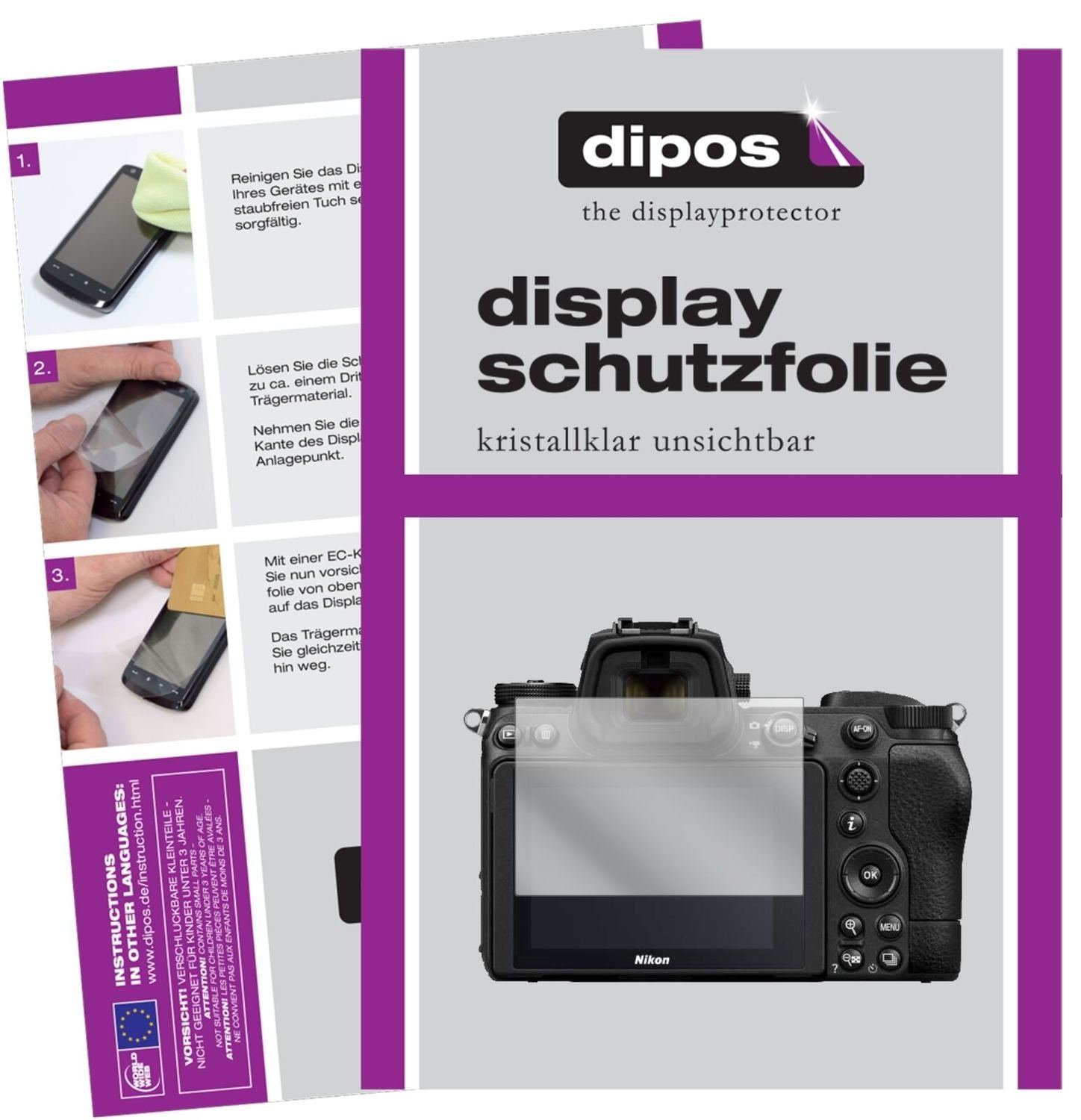 1x Schutzfolie klar für Nikon Z7 II Display-Schutz (1)