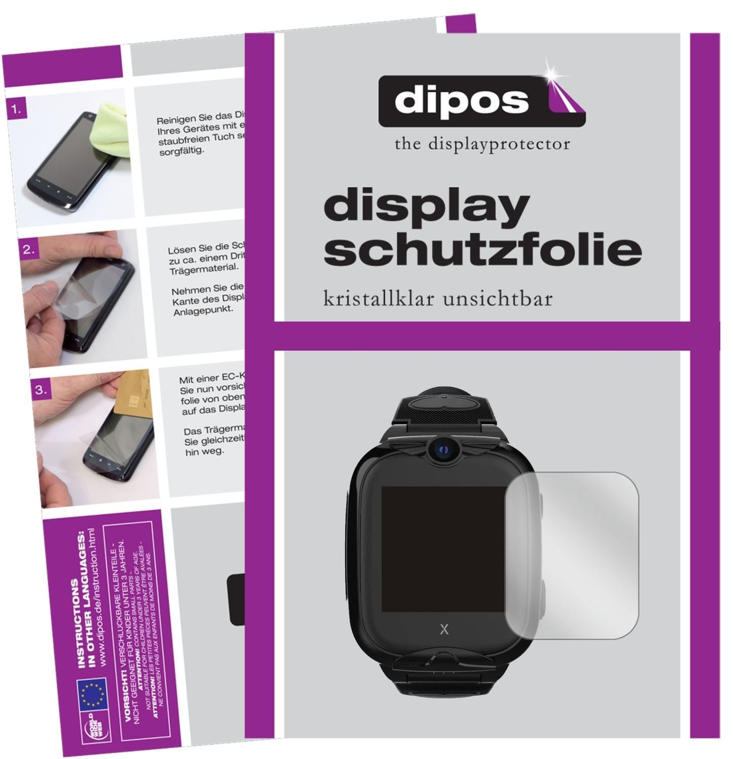 2x Schutzfolie klar für Xplora XGO 2 Display-Schut (1)