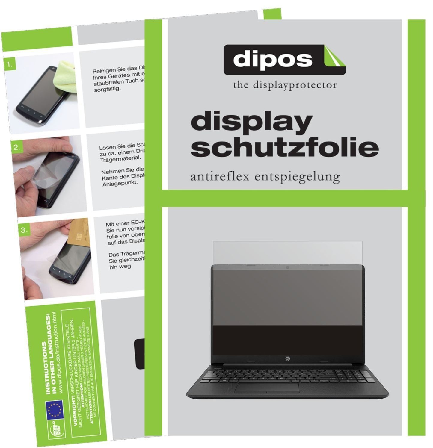 1x Schutzfolie matt für HP Notebook 15 Zoll gw0542 (1)