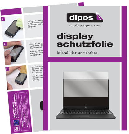 2x Schutzfolie klar für HP Notebook 15 Zoll gw0542 (1)