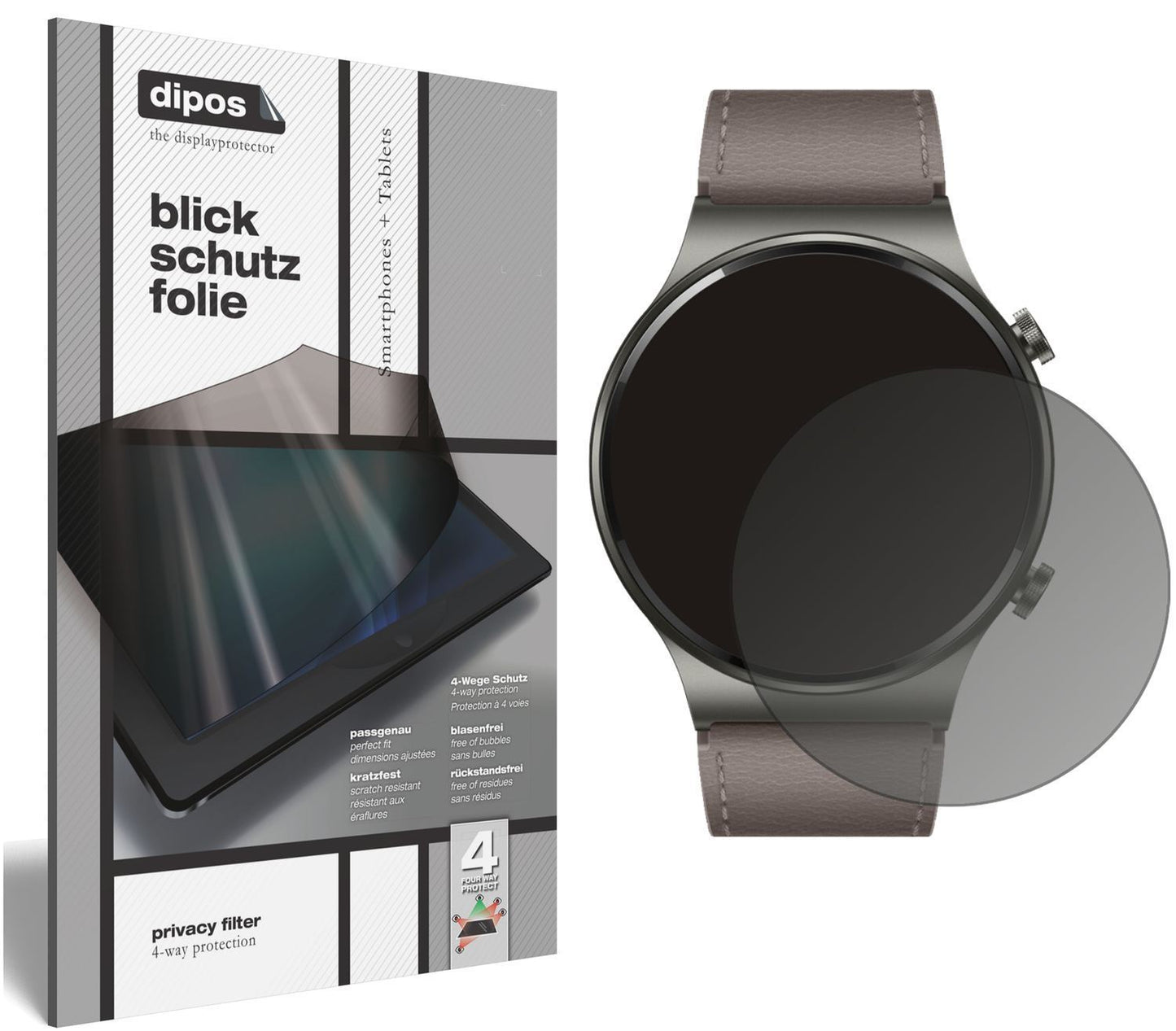 Blickschutzfolie für Huawei Watch GT 2 Pro matt Sc (1)