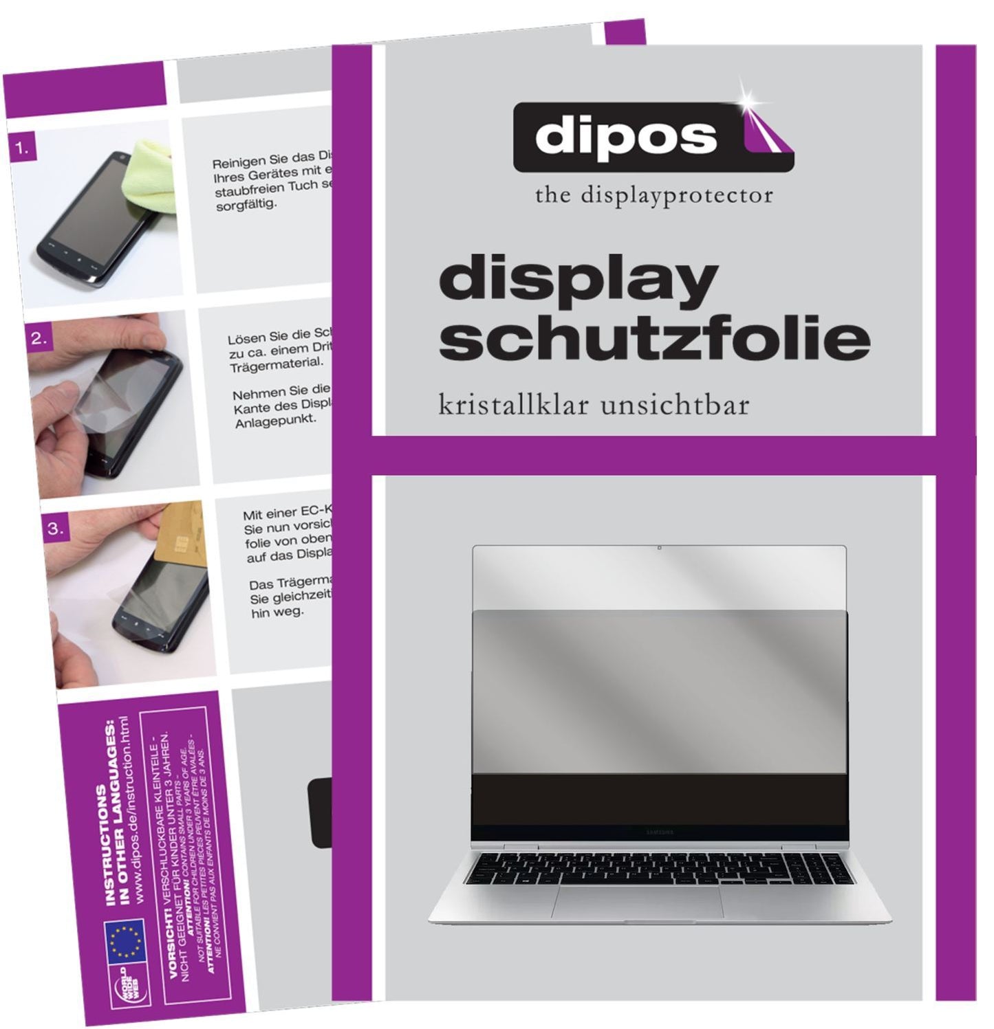 1x Schutzfolie klar für Samsung Galaxy Book Pro 36 (1)