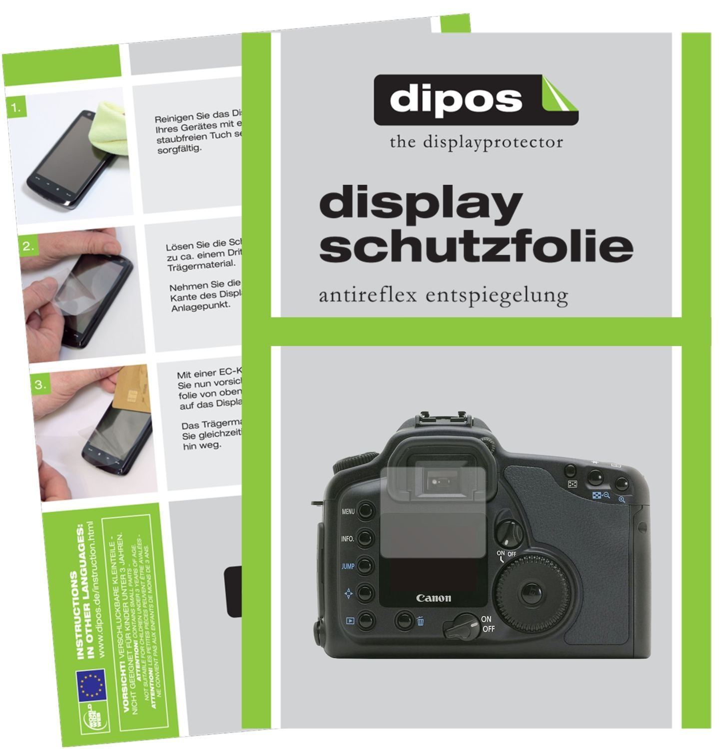 2x Schutzfolie matt für Canon Eos 10D Display-Schu (1)