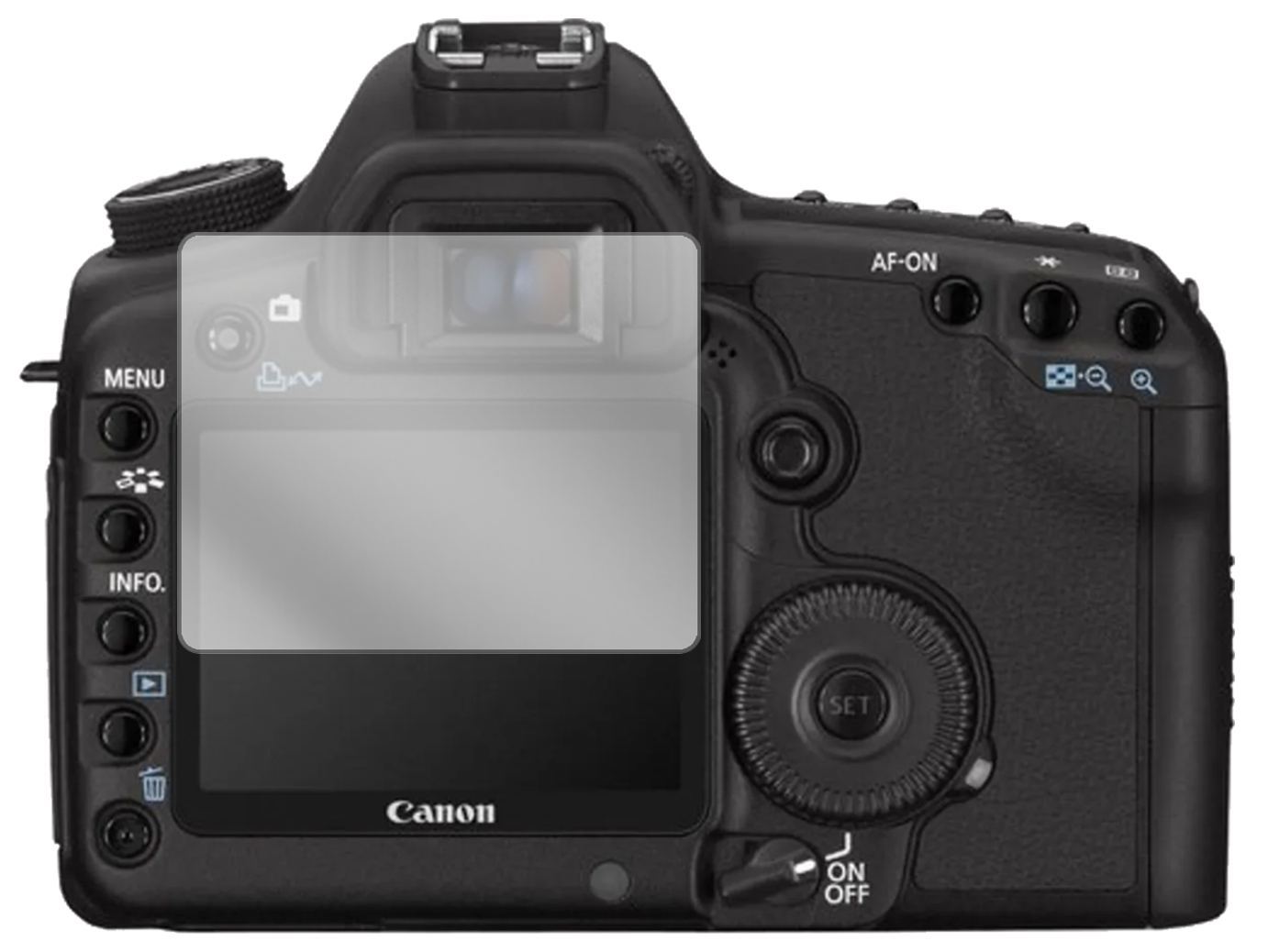 1x Schutzfolie klar für Canon Eos 5D Mark II Displ (2)