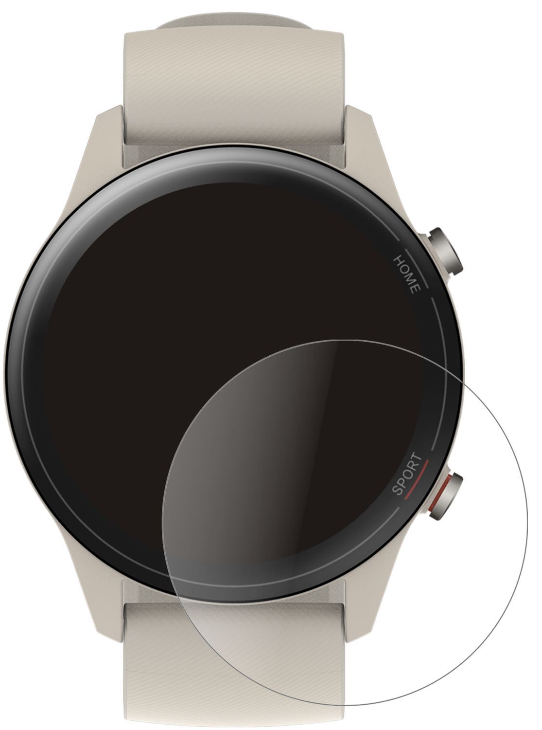 1x 9H Schutzfolie matt für Xiaomi Mi Watch Panzerf (2)