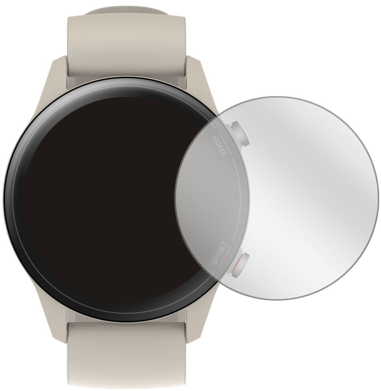 5x Schutzfolie klar für Xiaomi Mi Watch Display-Sc (2)