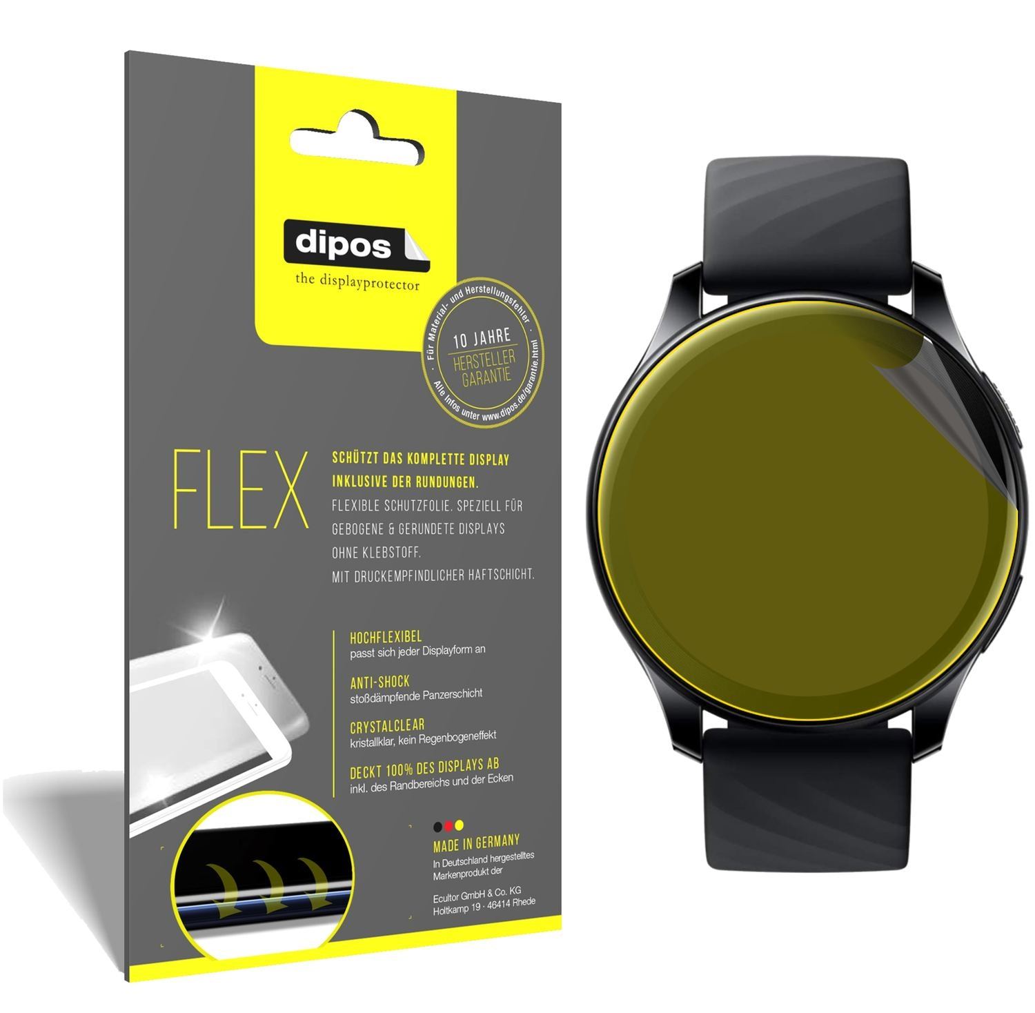 3x 3D Full Cover Schutzfolie für OnePlus Watch (46 (1)