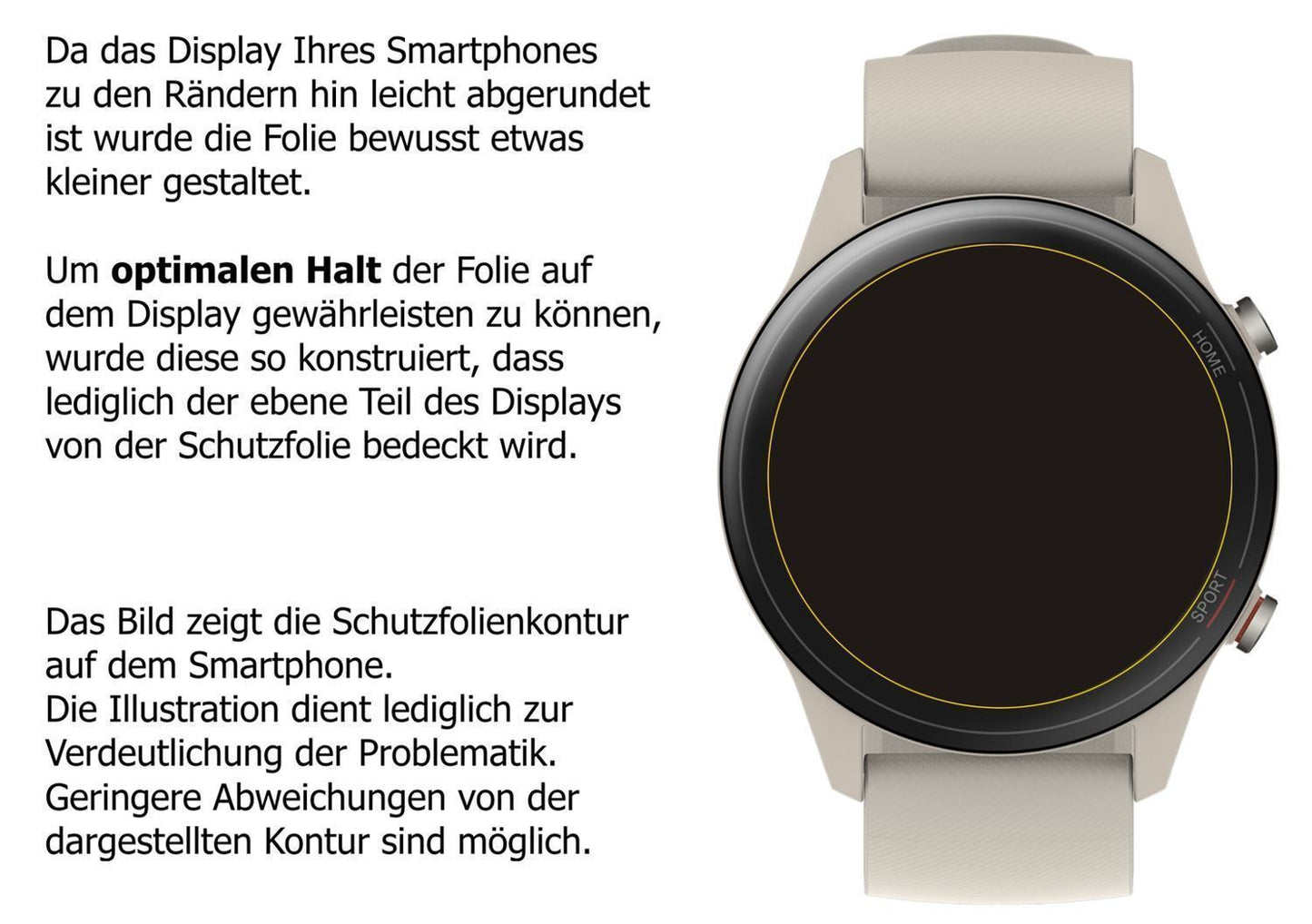 2x Schutzfolie klar für Xiaomi Mi Watch Display-Sc (5)