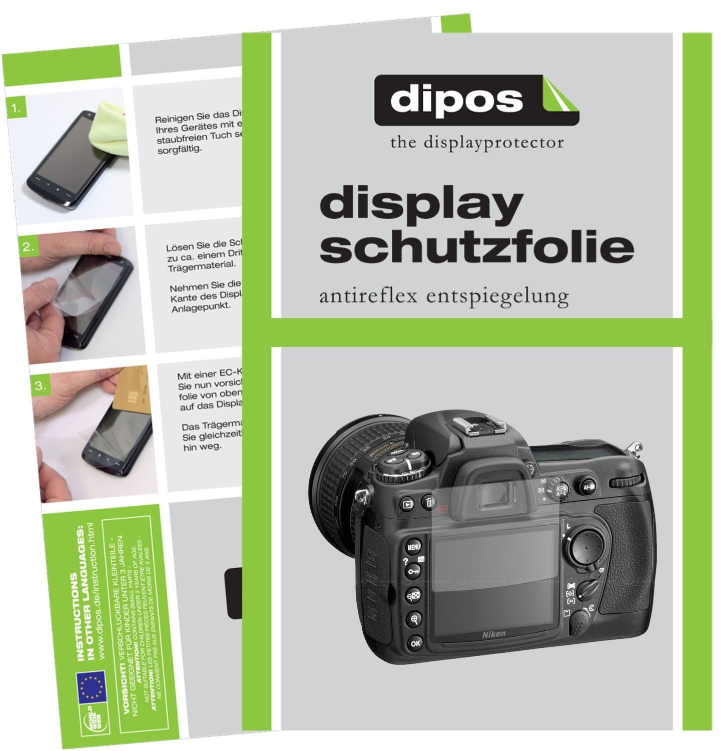 1x Schutzfolie matt für Nikon D300 Display-Schutzf (1)