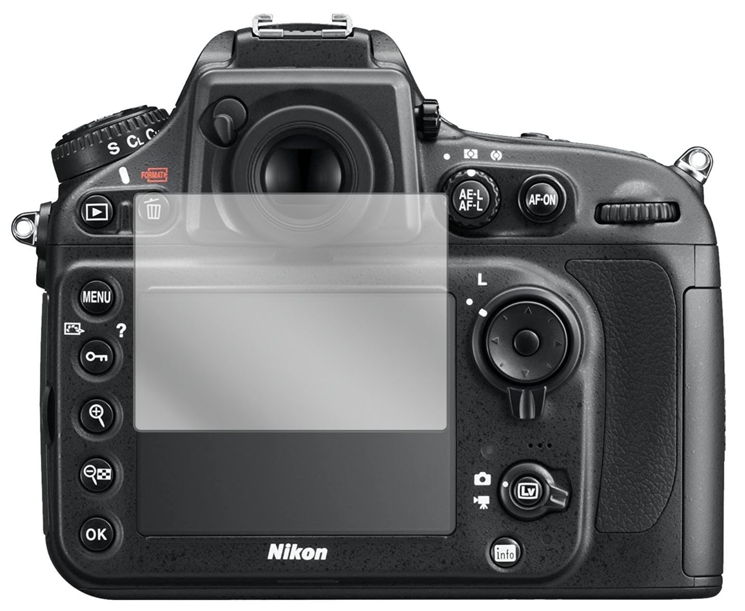5x Schutzfolie klar für Nikon D810E Display-Schutz (2)