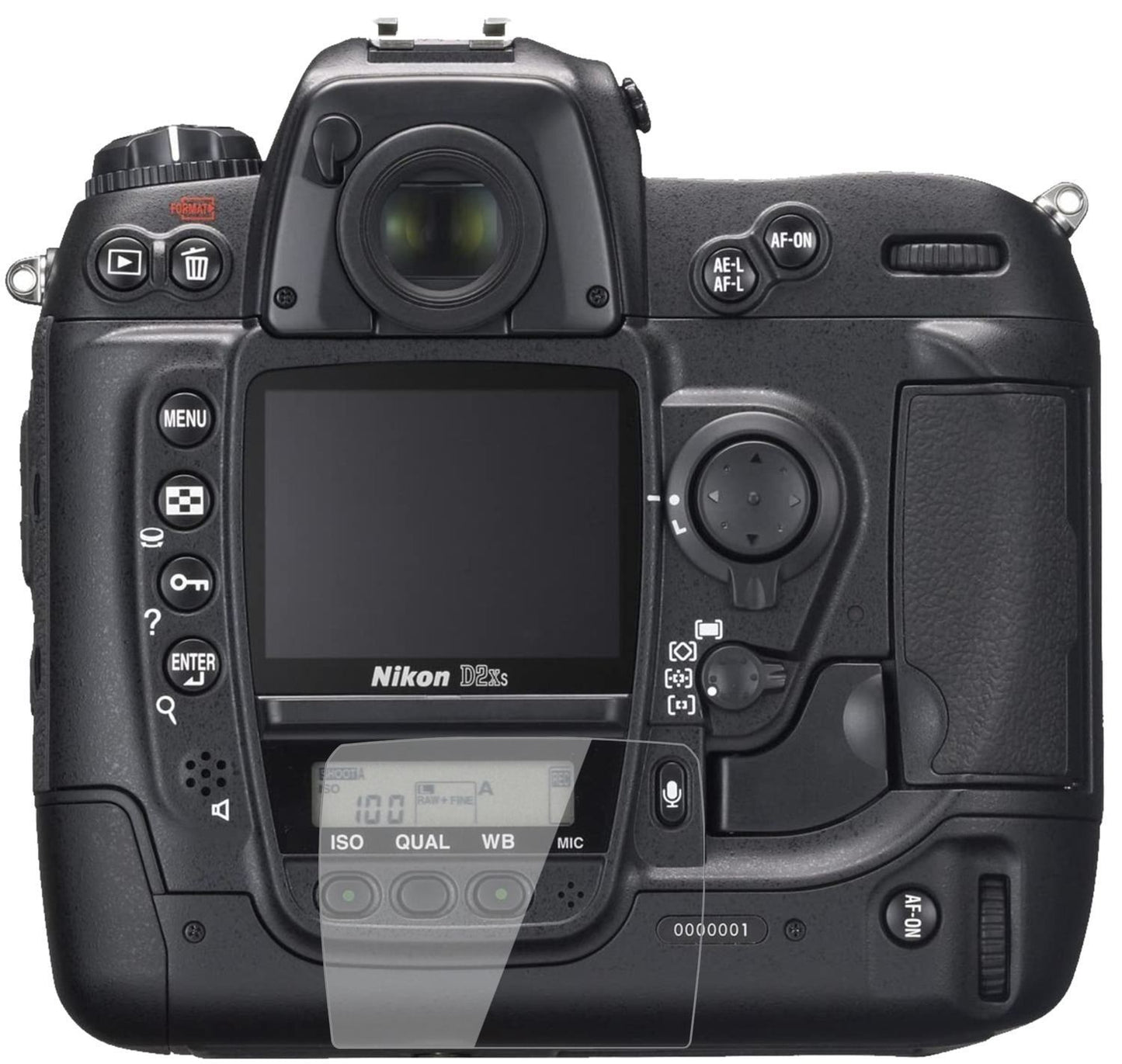 2x 9H Schutzfolie für Nikon D2H Panzerfolie (2)