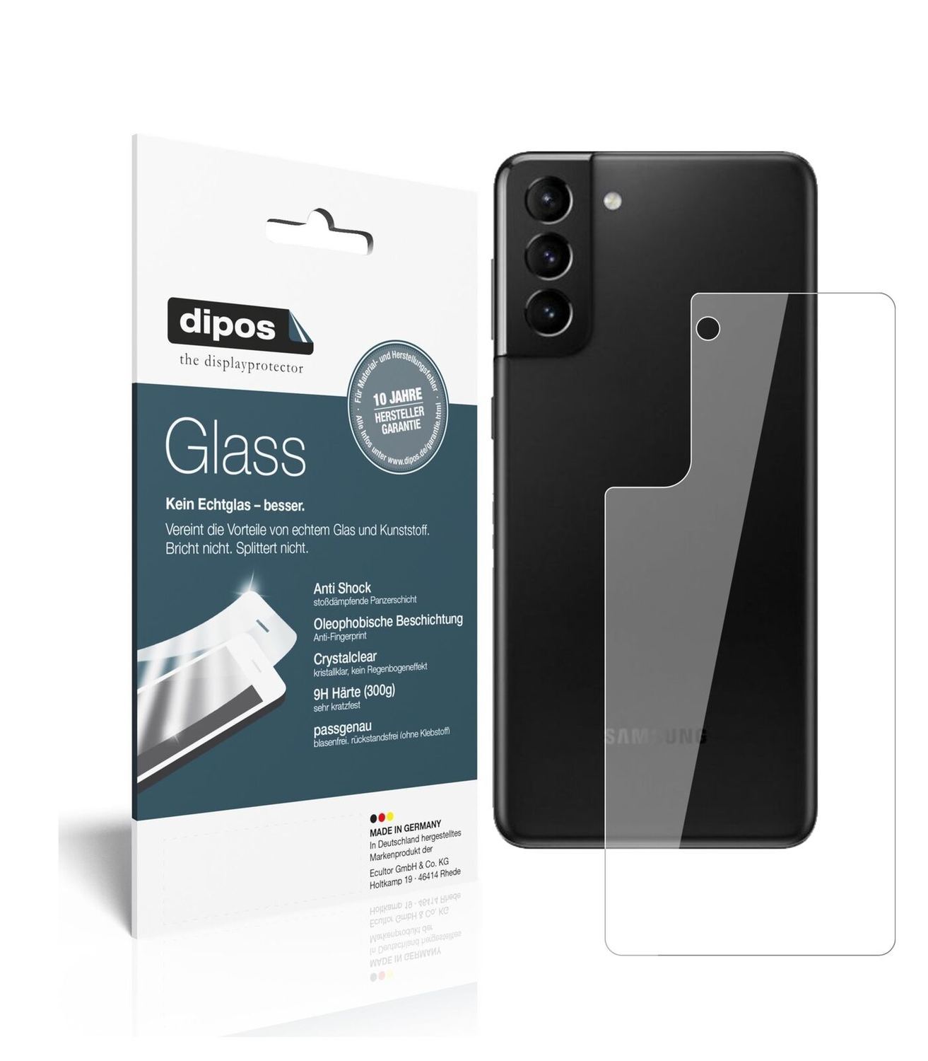 1x 9H Schutzfolie für Samsung Galaxy S21 Rückseite (1)
