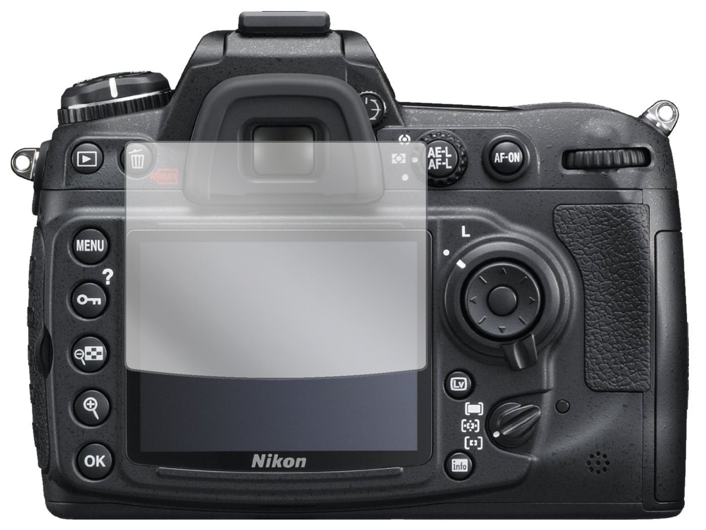 2x Schutzfolie klar für Nikon D300S Display-Schutz (2)