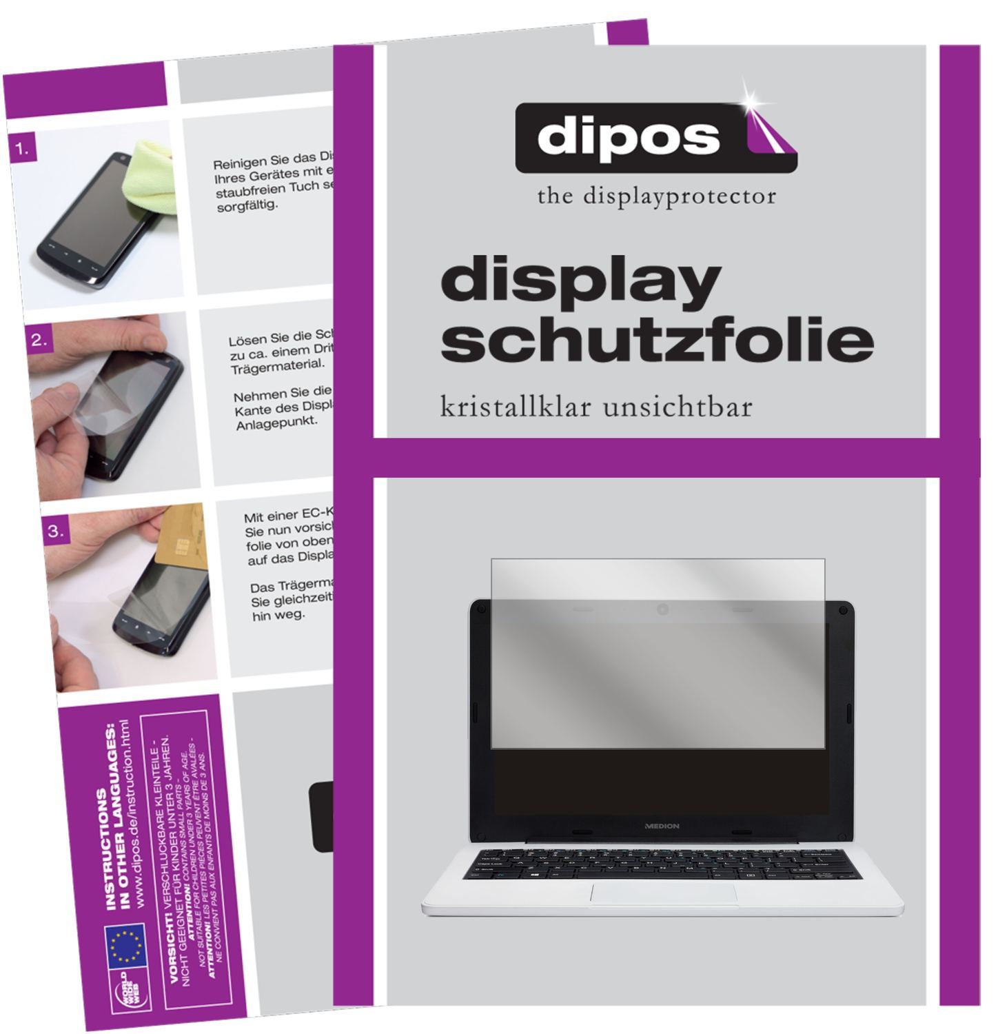 2x Schutzfolie klar für Medion Akoya E11202 Displa (1)