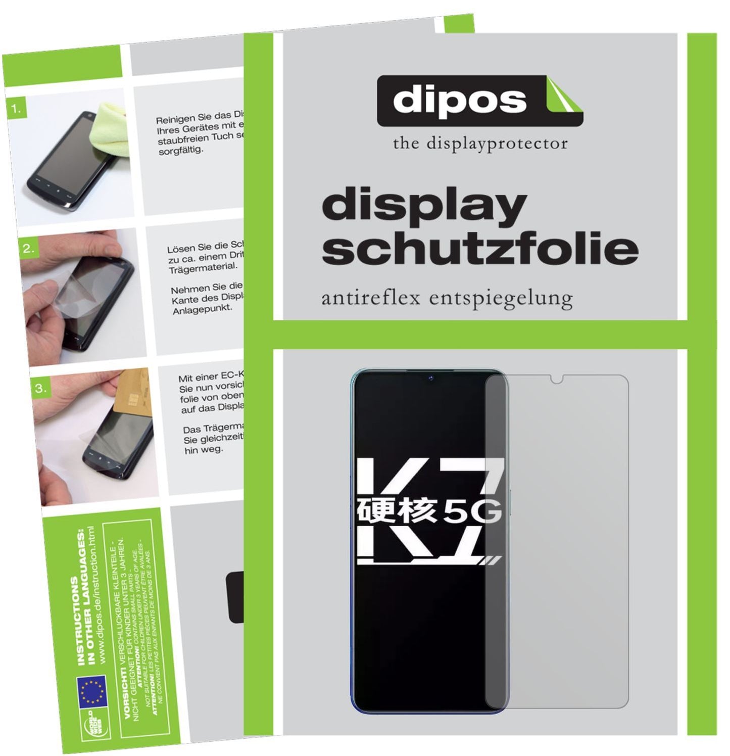 2x Schutzfolie matt für Oppo K7 5G Display-Schutzf (1)
