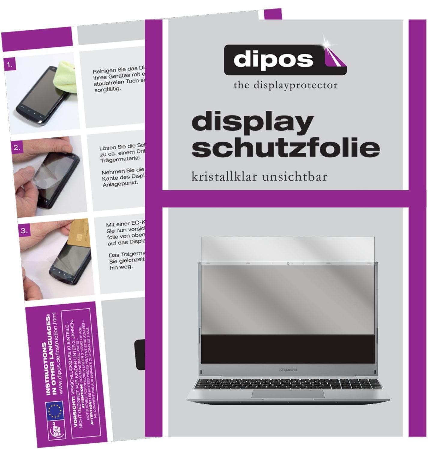 1x Schutzfolie klar für Medion Akoya E15408 Displa (1)