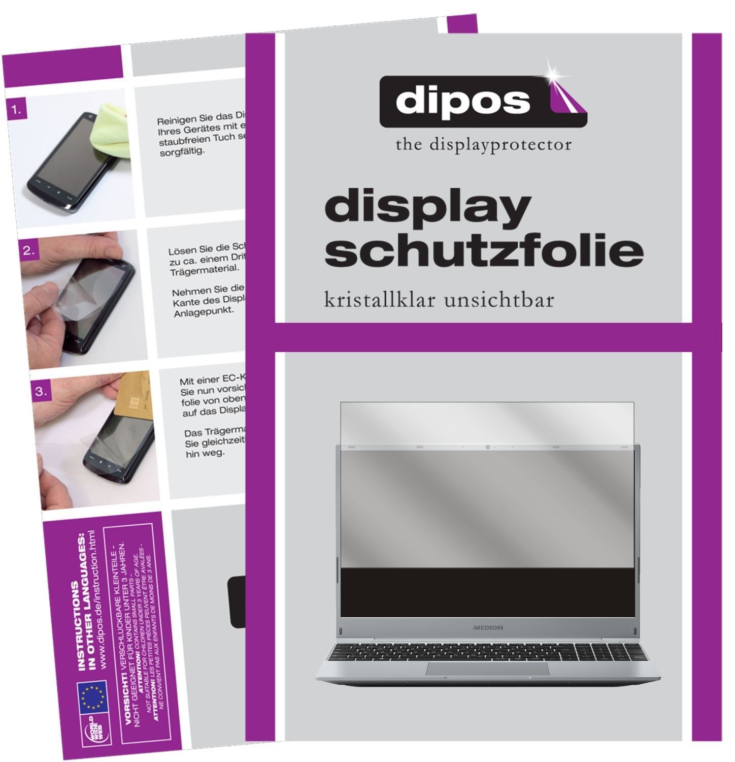 1x Schutzfolie klar für Medion Akoya E15408 Displa (1)