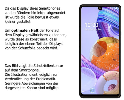 Blickschutzfolie für LG K71 matt Schutzfolie Priva (5)