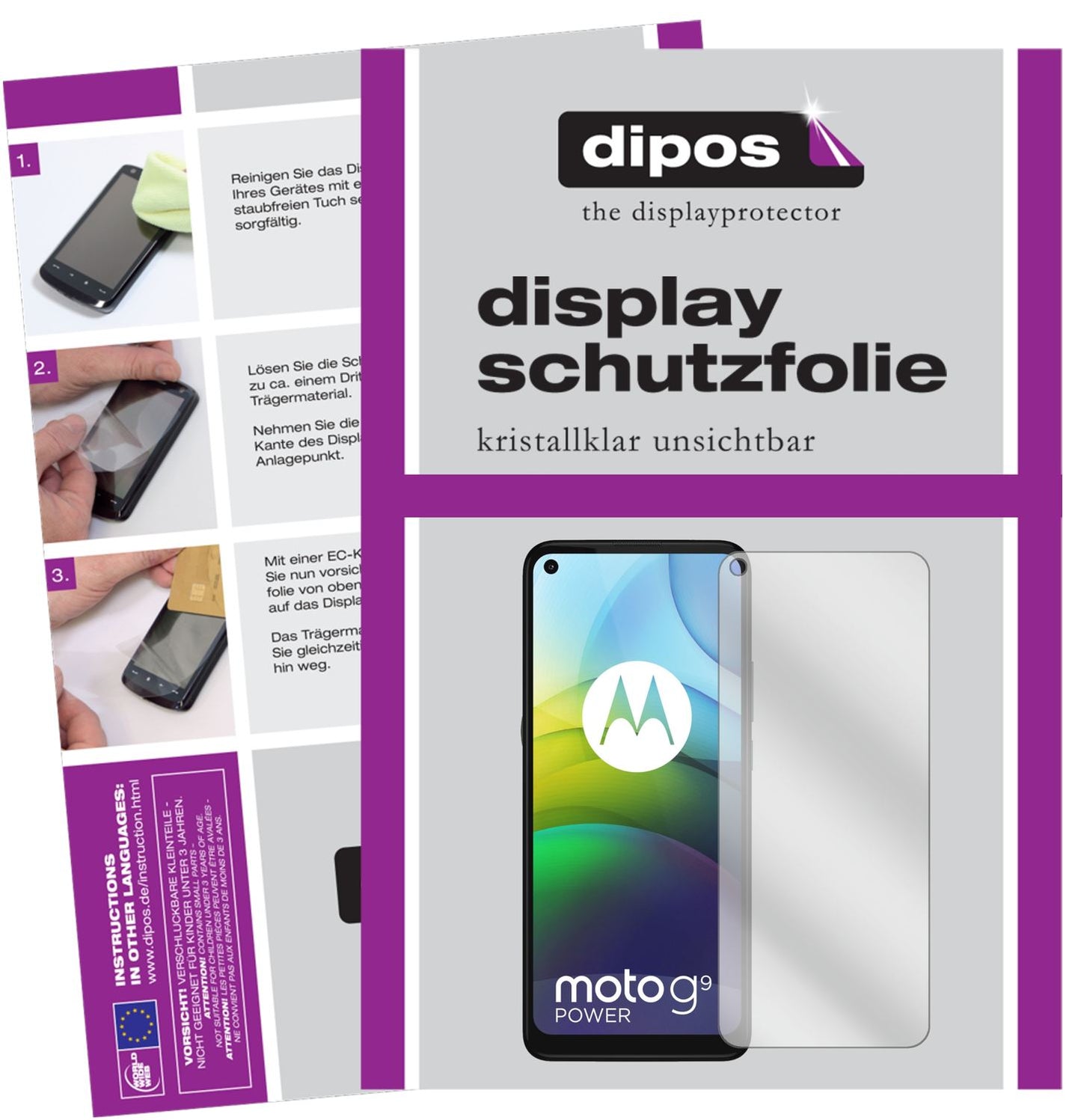 5x Schutzfolie klar für Motorola Moto G9 Power Dis (1)