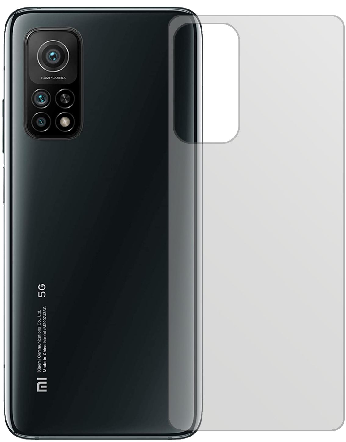 1x Schutzfolie matt für Xiaomi Mi 10T Pro Rückseit (2)