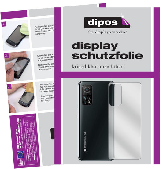 2x Schutzfolie klar für Xiaomi Mi 10T Rückseite Di (1)