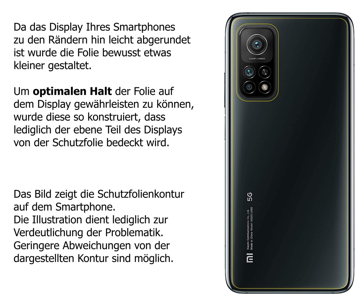 2x Schutzfolie klar für Xiaomi Mi 10T Rückseite Di (5)