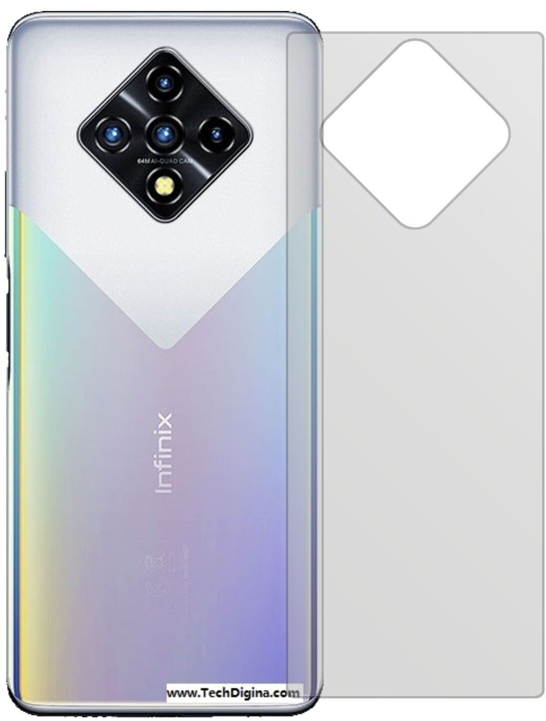 2x Schutzfolie matt für Infinix Zero 8 Rückseite D (2)