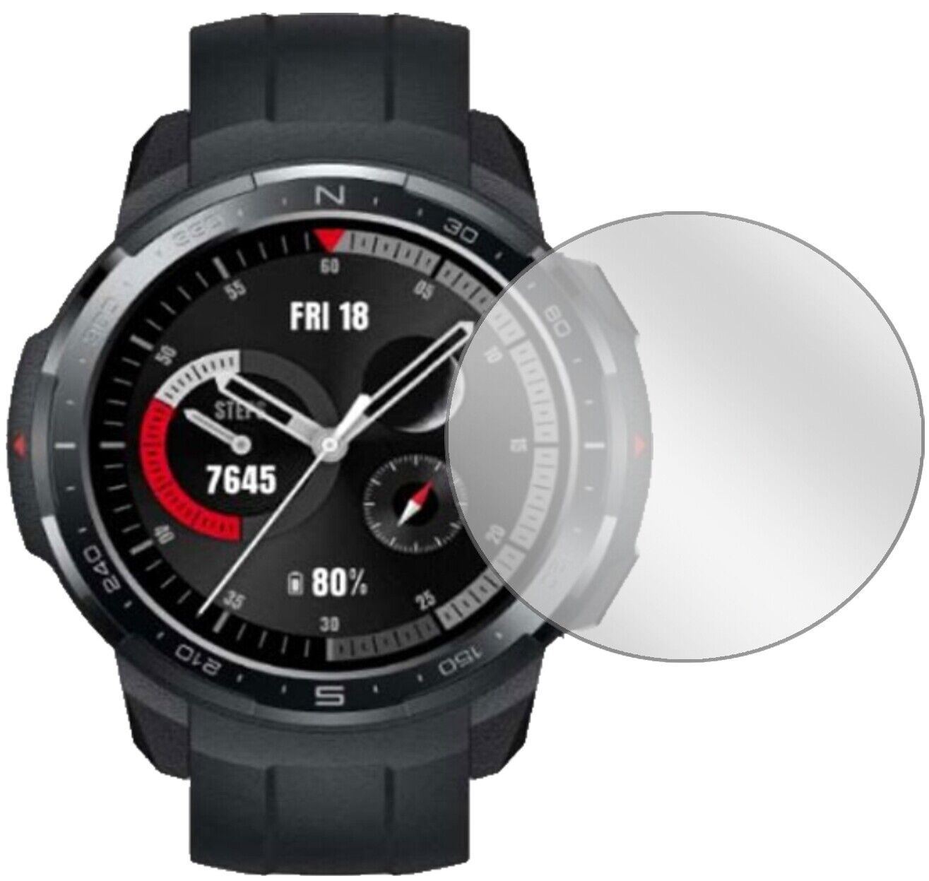1x Schutzfolie klar für Honor GS Pro Smartwatch (4 (2)