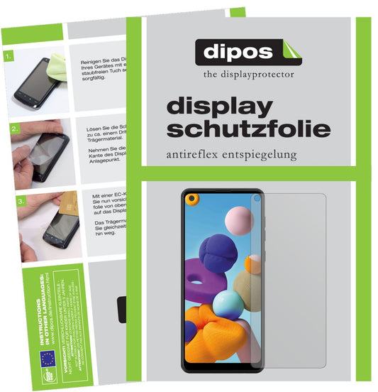 6x Schutzfolie matt für Samsung Galaxy A21 Display (1)