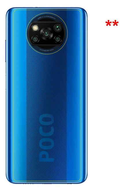 1x 9H Schutzfolie für Poco X3 NFC Rückseite Panzer (3)