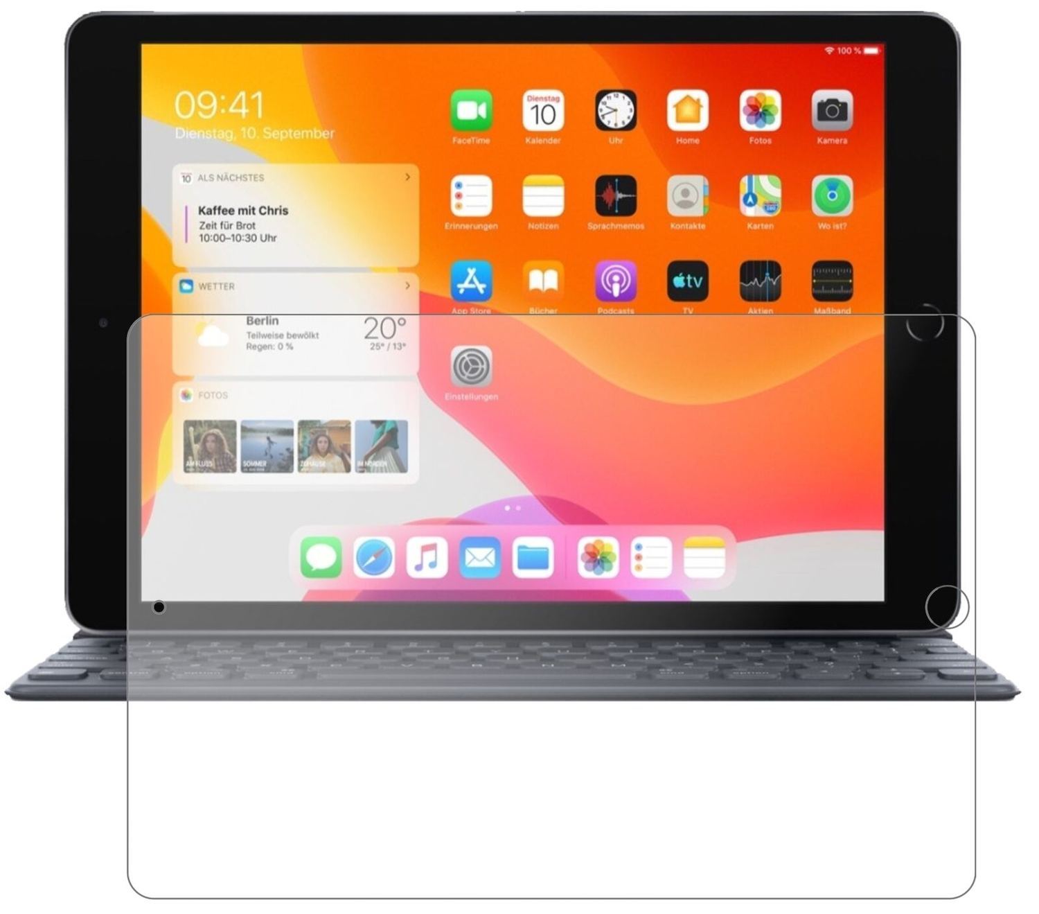 1x 9H Schutzfolie matt für Apple iPad 10.2 Zoll (2 (2)