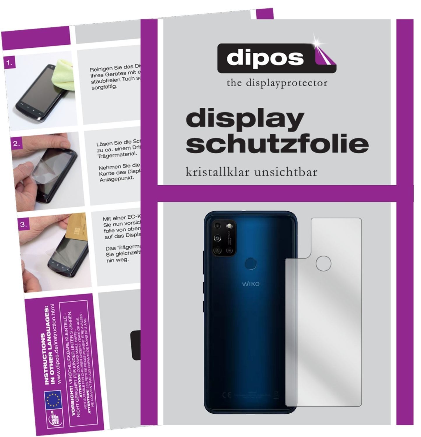 6x Schutzfolie klar für Wiko View5 Rückseite Displ (1)