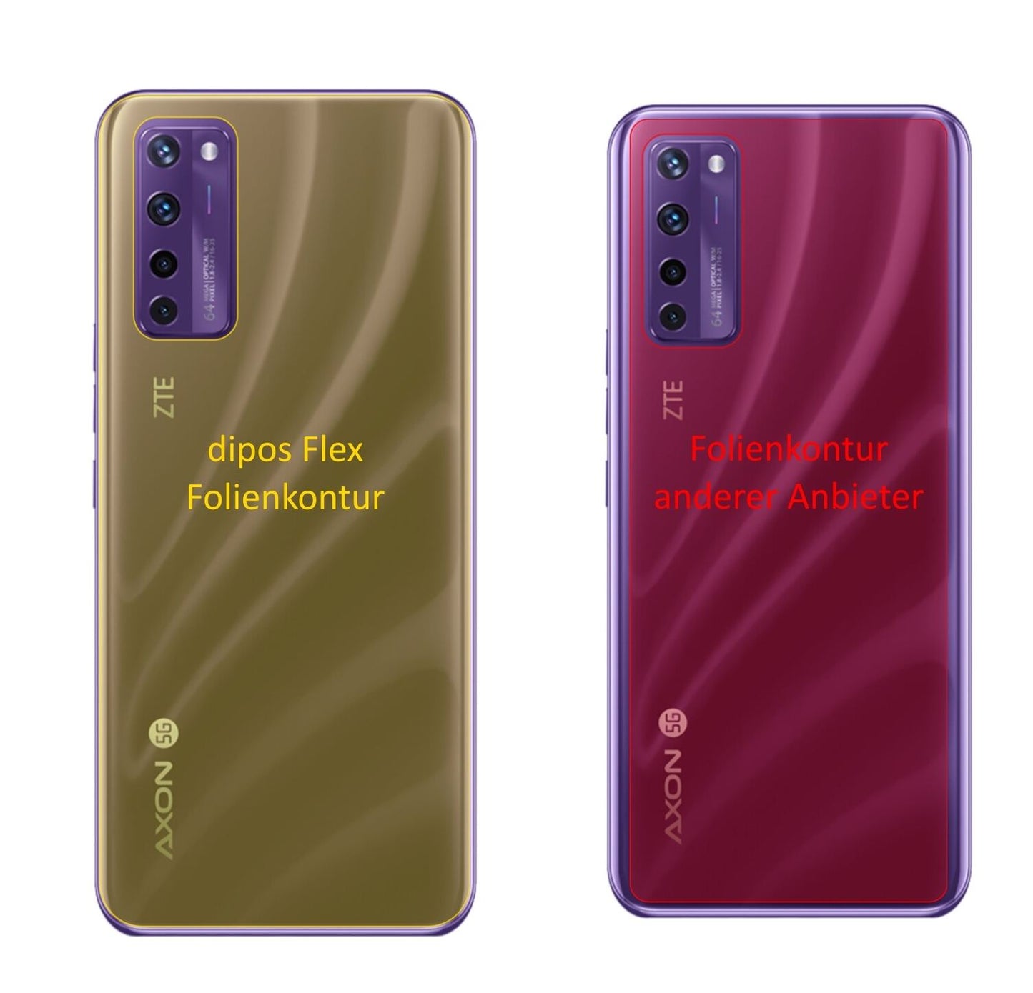 3x 3D Full Cover Schutzfolie für ZTE A20 5G Rückse (2)