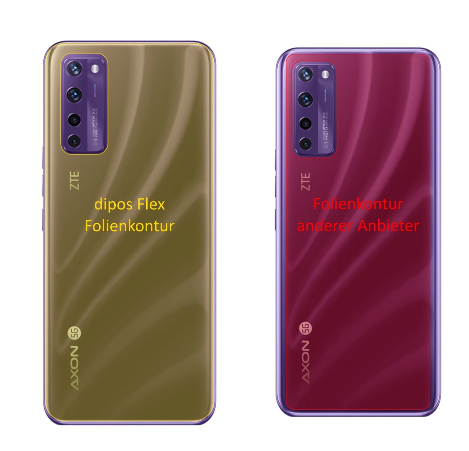 3x 3D Full Cover Schutzfolie für ZTE A20 5G Rückse (2)